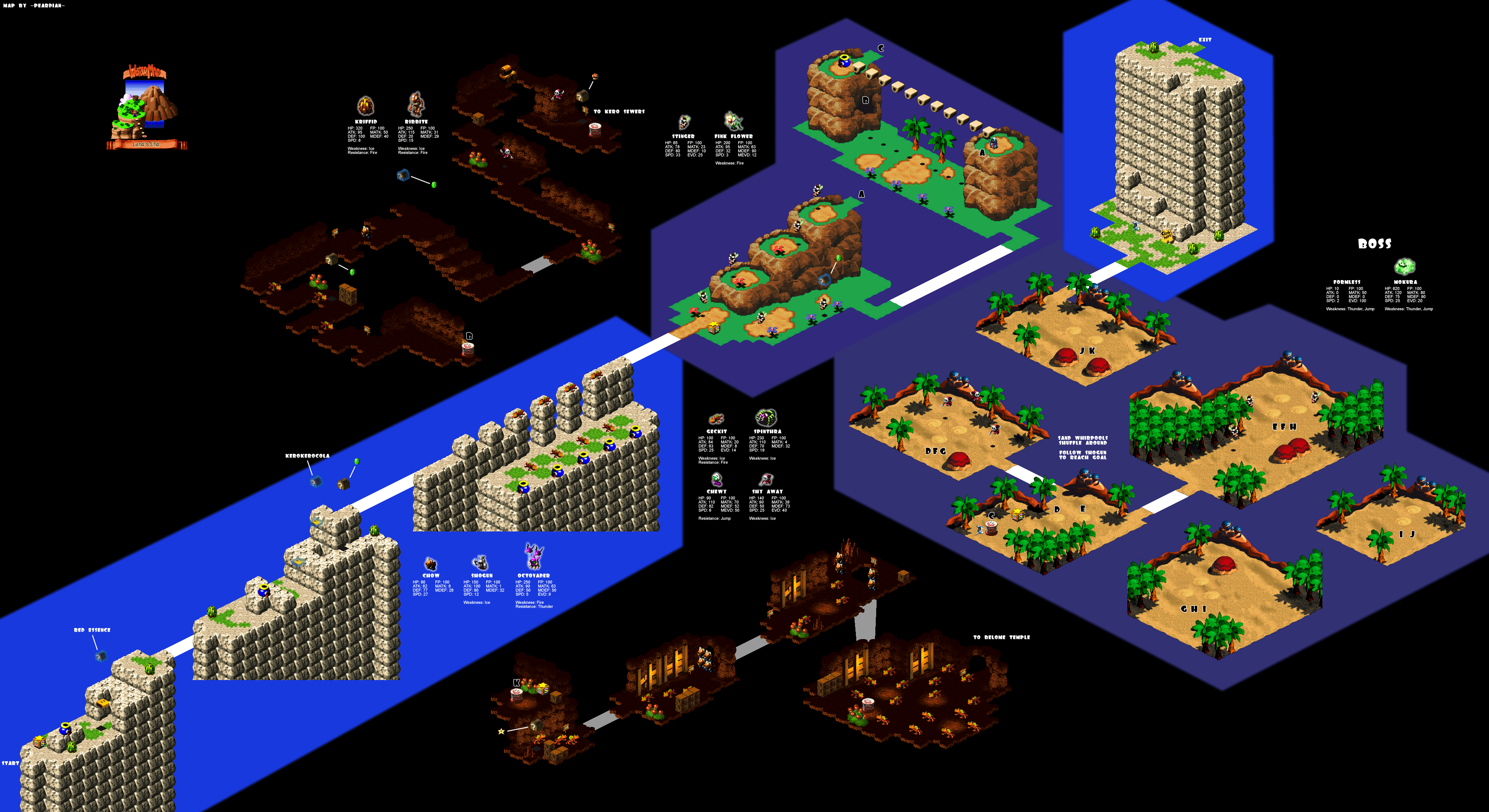 Super Mario RPG Maps