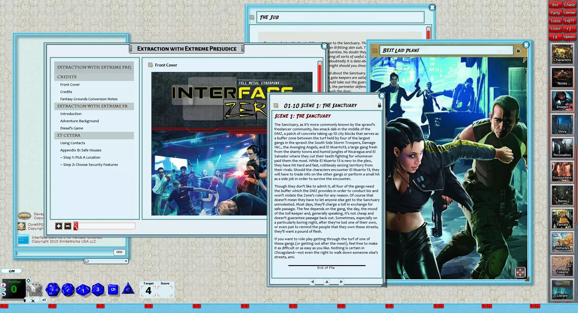 Interface Zero 2.0 Extraction with Extreme Prejudice for Fantasy Grounds