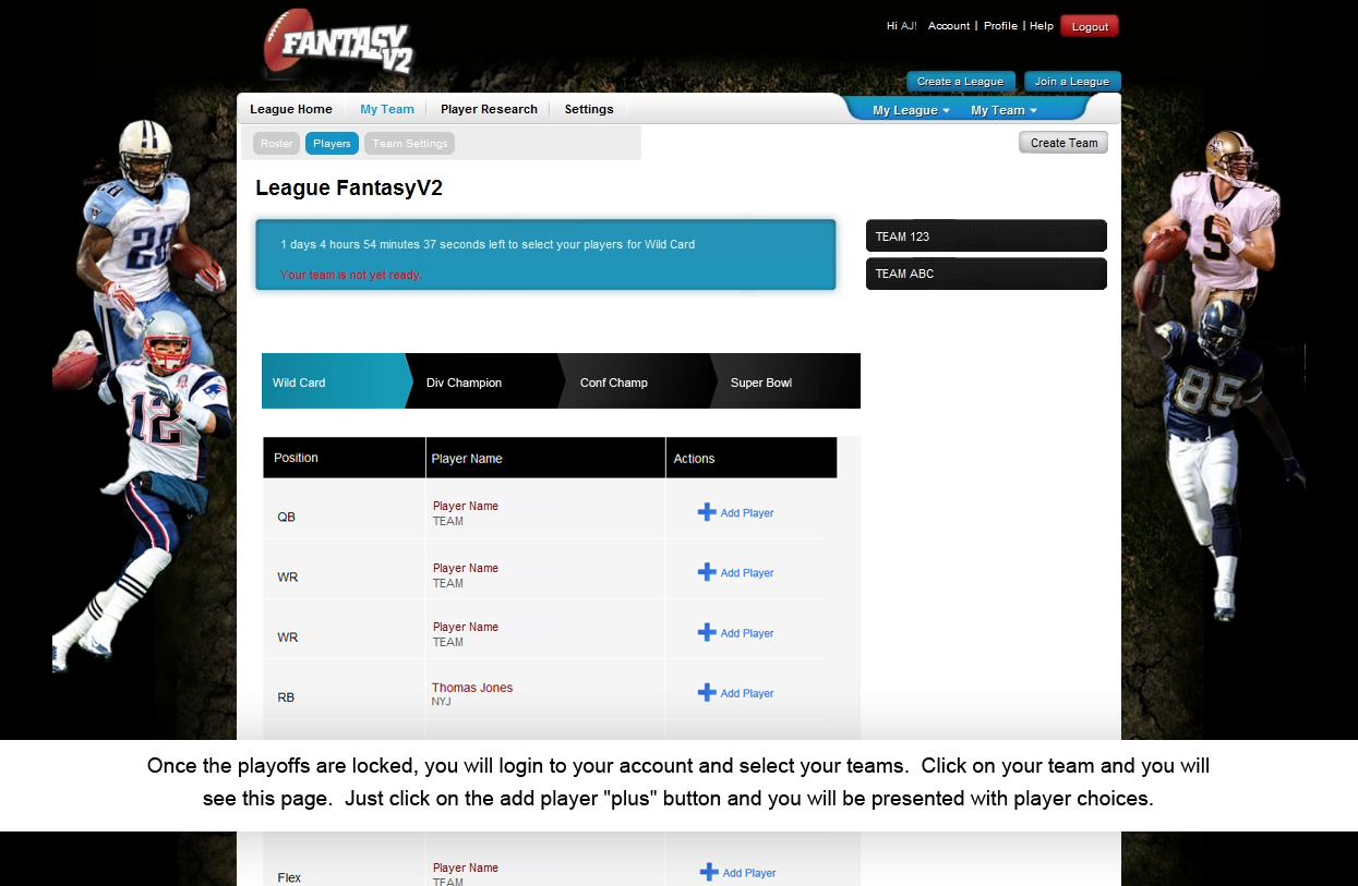 Fantasy Football Playoff Game