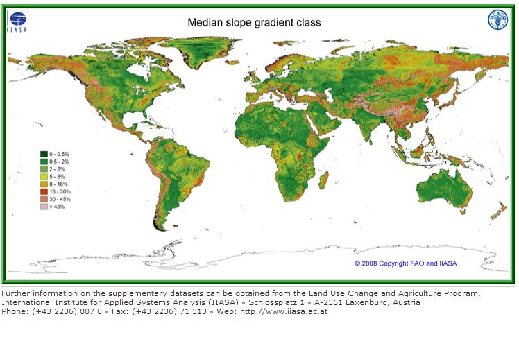Terrain Data FAO SOILS PORTAL Food and Agriculture Organization of