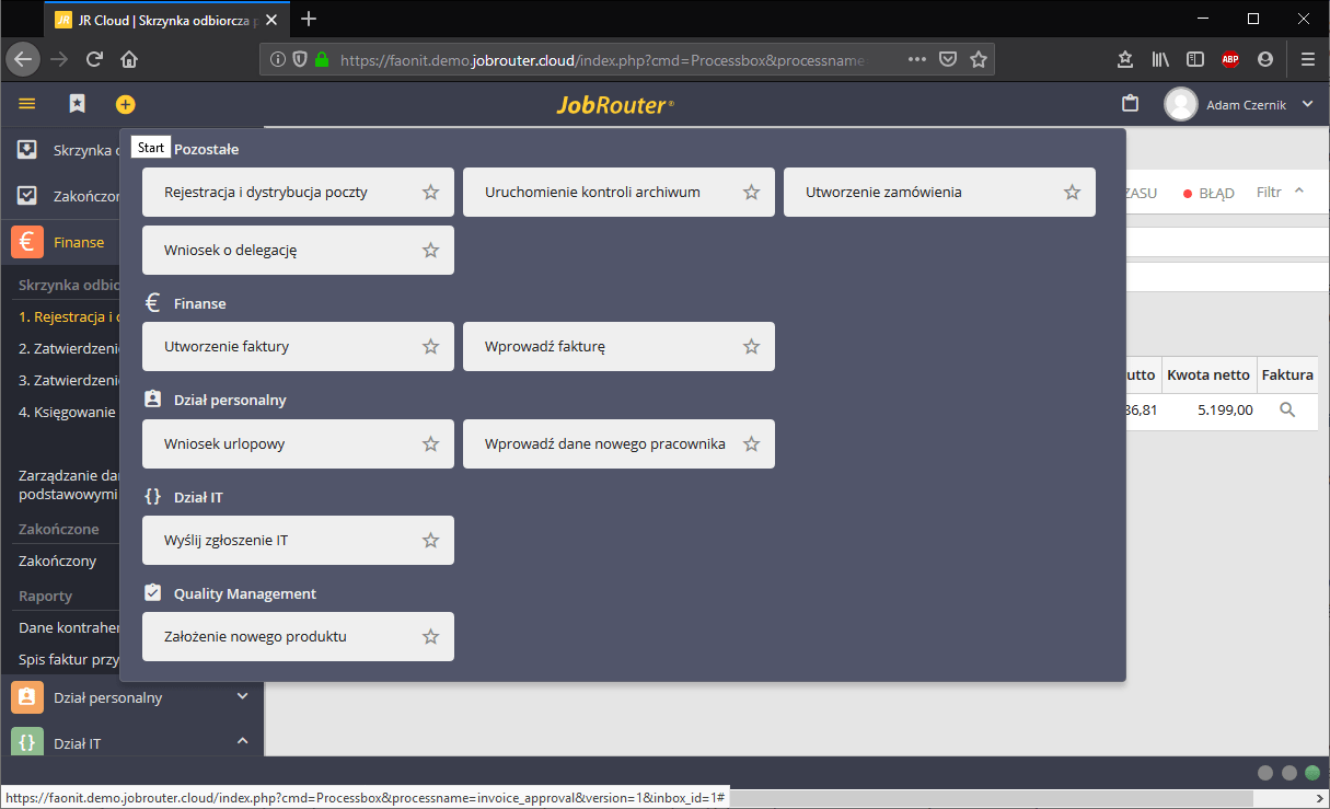 Platforma JobRouter Faonit Sp. z o.o.