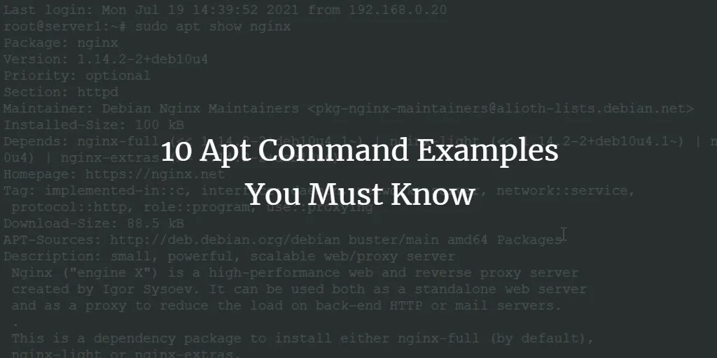 10 Apt Command Examples You Must Know
