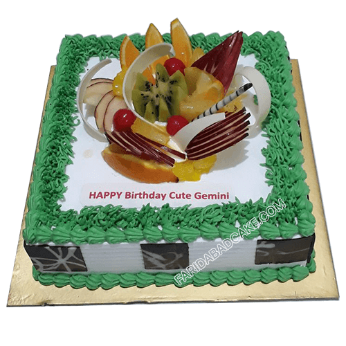 Celebration Smile With Fruit Cake FaridabadCake