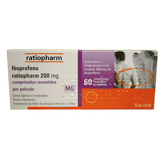 Ibuprofeno Ratiopharm MG Farmácia Home
