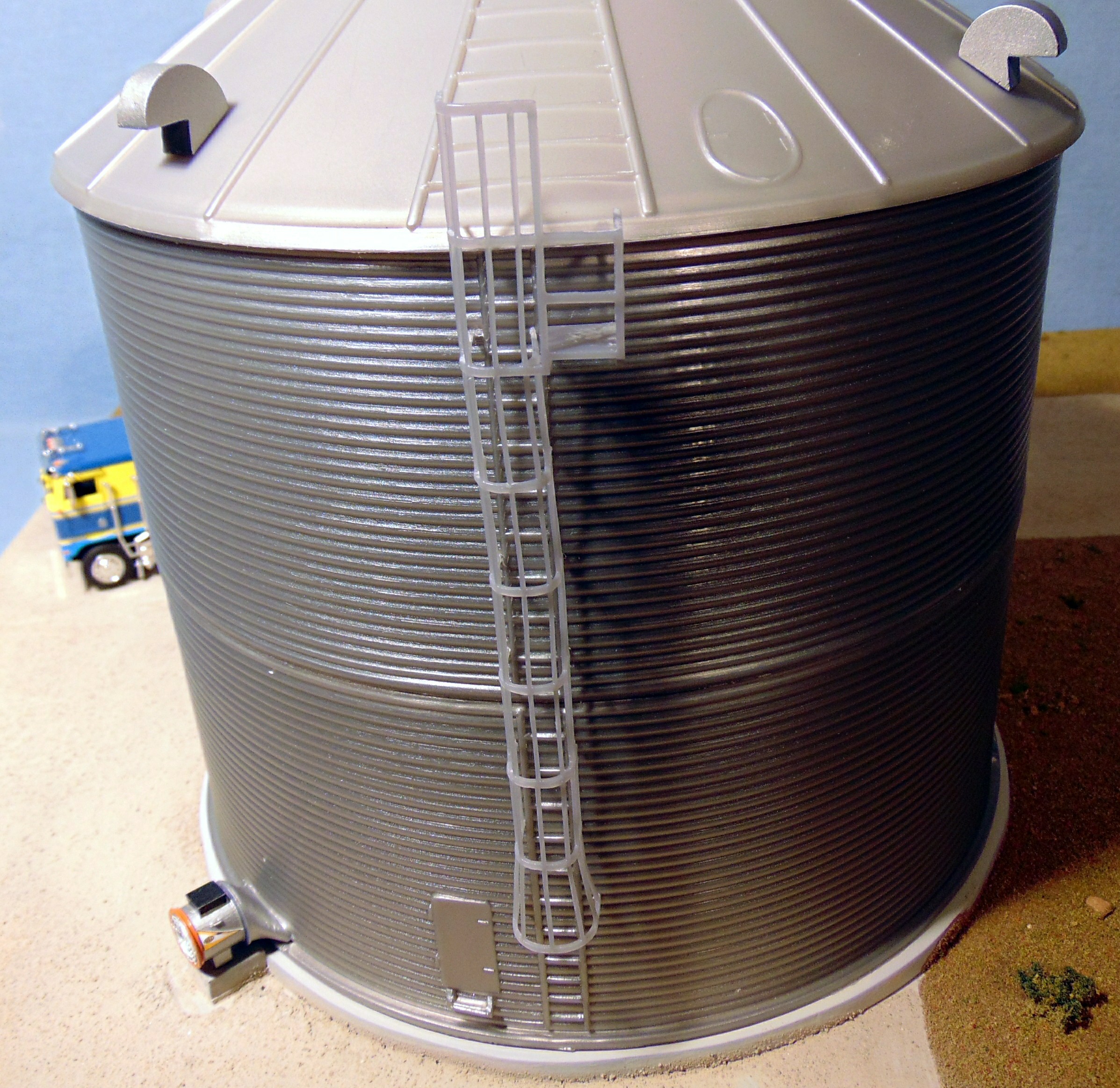 Grain Bin Ladder Cage Two Section Extension Farm Factor 3D