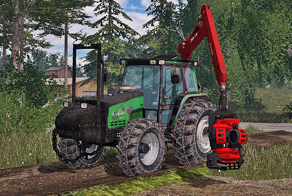 VALTRA VALMET 6600FOREST WASHABLE LS15 Farming simulator 19 / 17 / 15 Mod