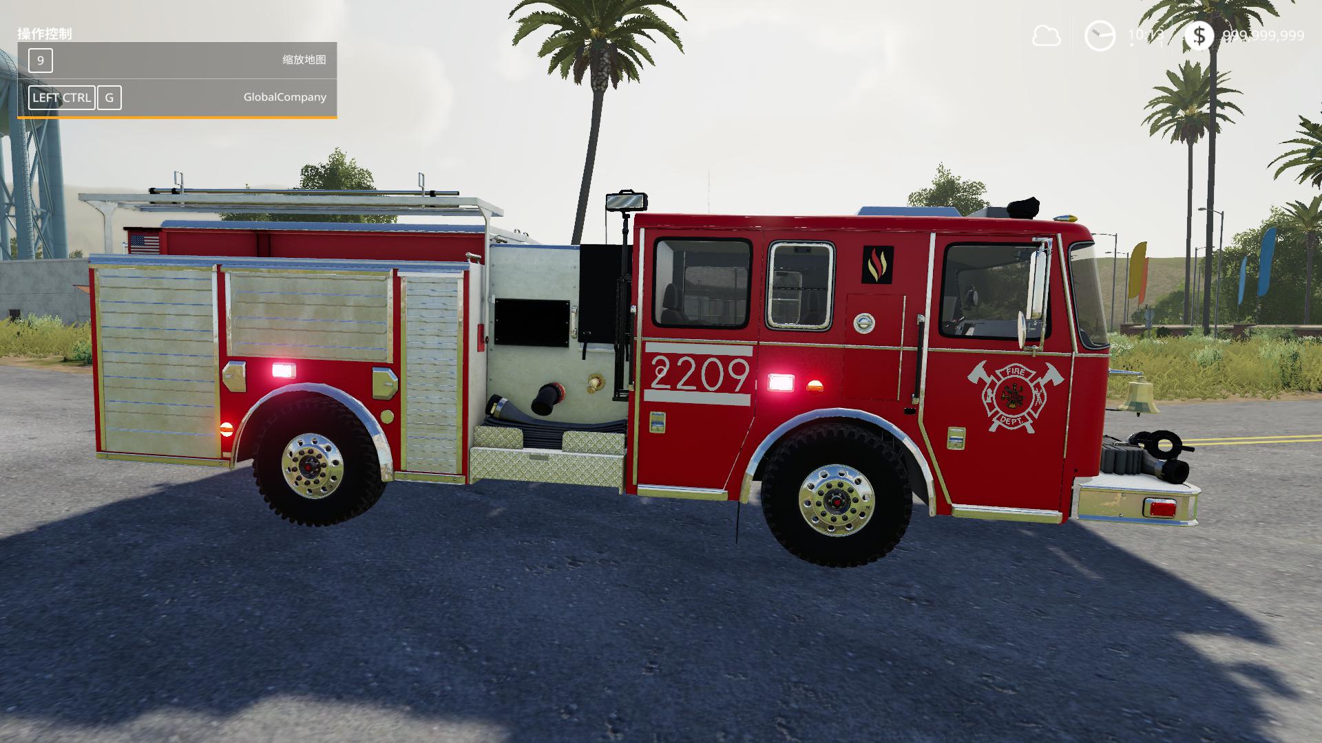 Seagraves Fire engine v1.0 FS19 Farming Simulator 19 Mod FS19 mod