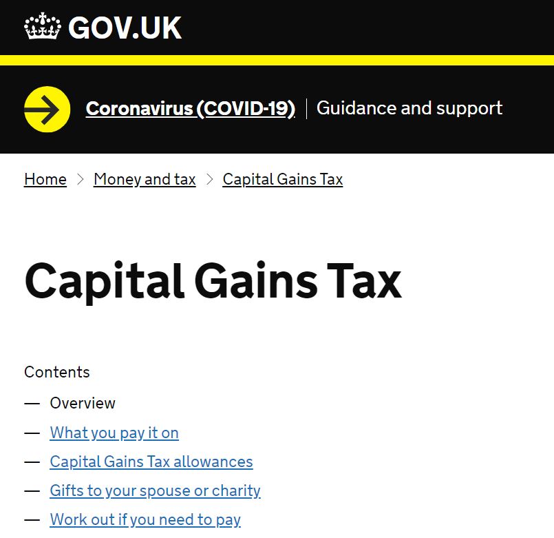 Capital Gains Tax Rate Uk / Uk Hmrc Capital Gains Tax Calculator