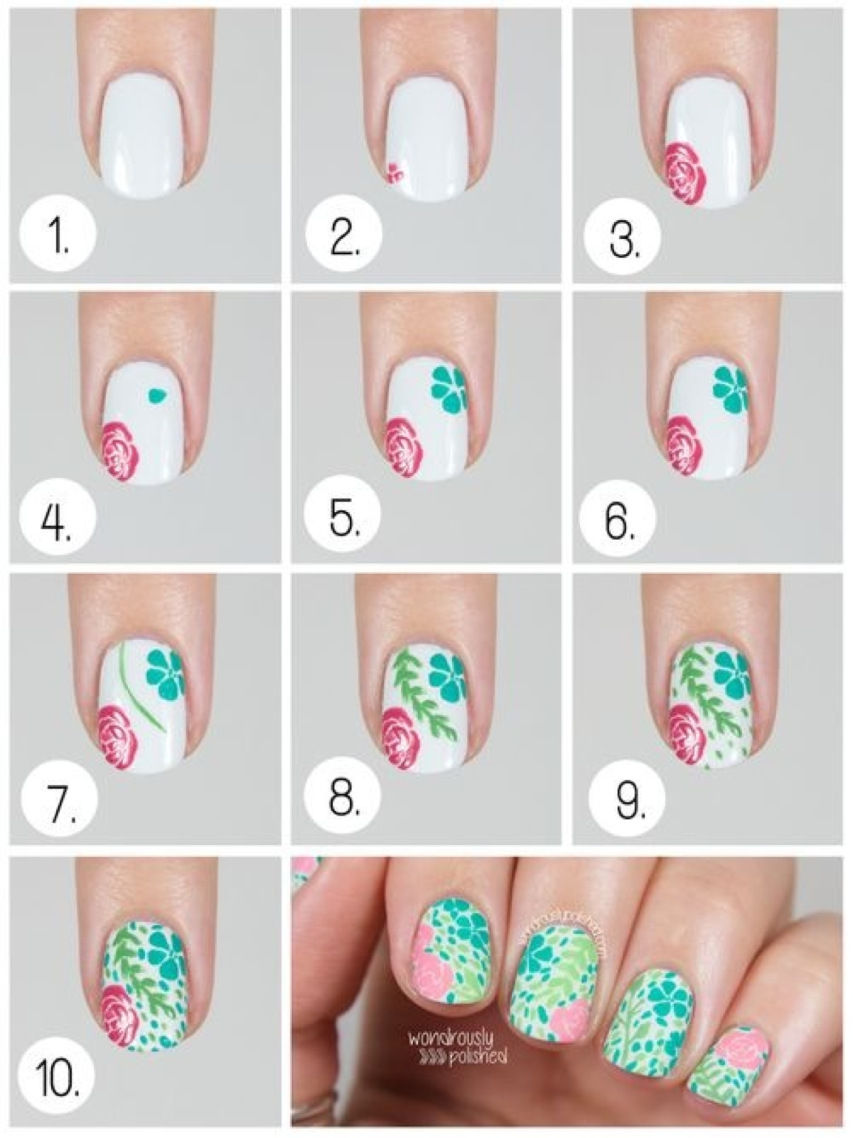 16 Floral Nail Tutorials To Try Out This Spring