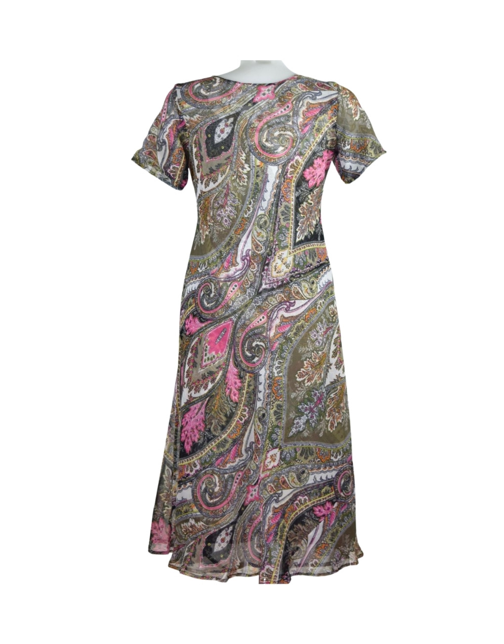 Paramour Reversible 2 in 1 Short Sleeve Dress Abstract & Paisley