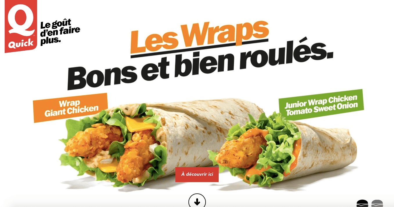Deux nouveaux wraps sont à découvrir chez Quick Belgique ! FASTANDFOOD