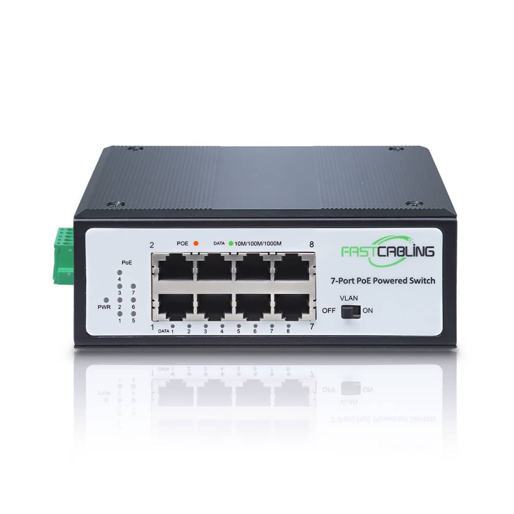 8 Port PoE Powered Switch - FASTCABLING