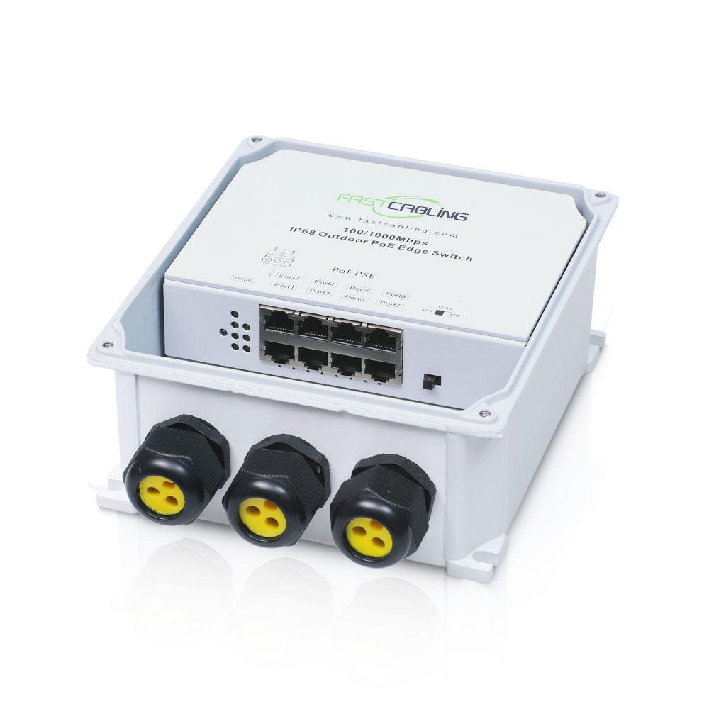 Outdoor Waterproof PoE Pass Through Switch FASTCABLING