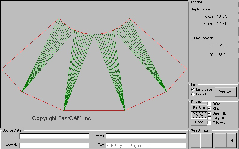 FastSHAPES Sheet Metal & Plate Software CAD Unfolding Patterns