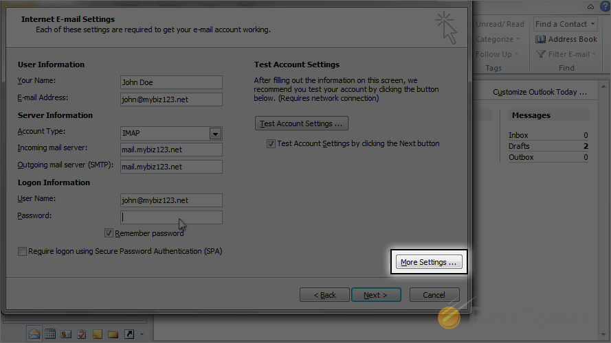 Outlook IMAP Configuration • Mail Tutorial