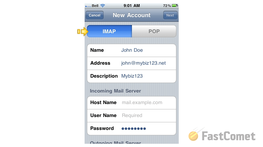 Mail Guide iPhone IMAP Configuration