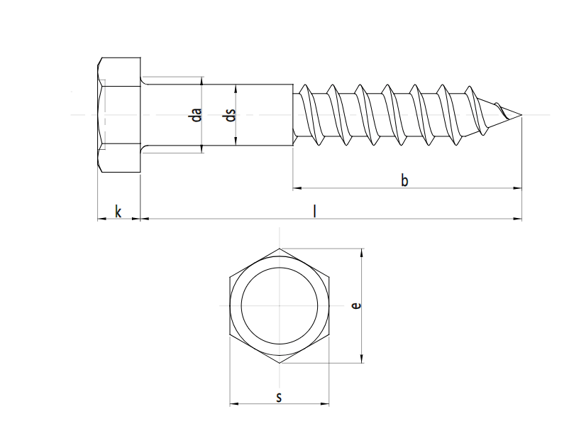 HEXAGON HEAD COACH SCREWS