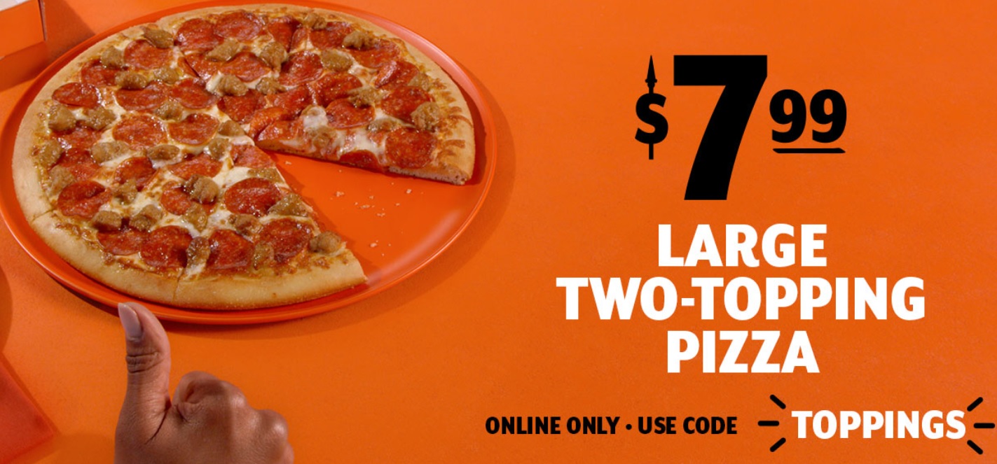 7.99 Large TwoTopping Pizza Deal At Little Caesars Through April 2