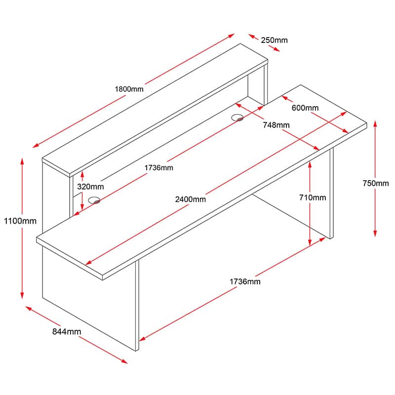 Reception Desk Dimensions In Mm Image to u