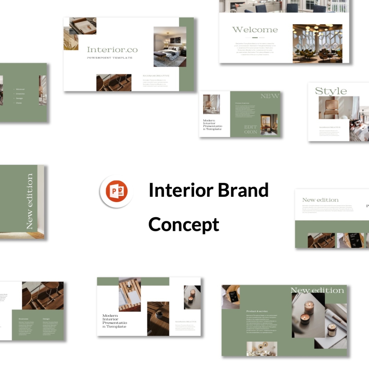 Creative Elegant Powerful Interior Presentation Template Original and High Quality PowerPoint