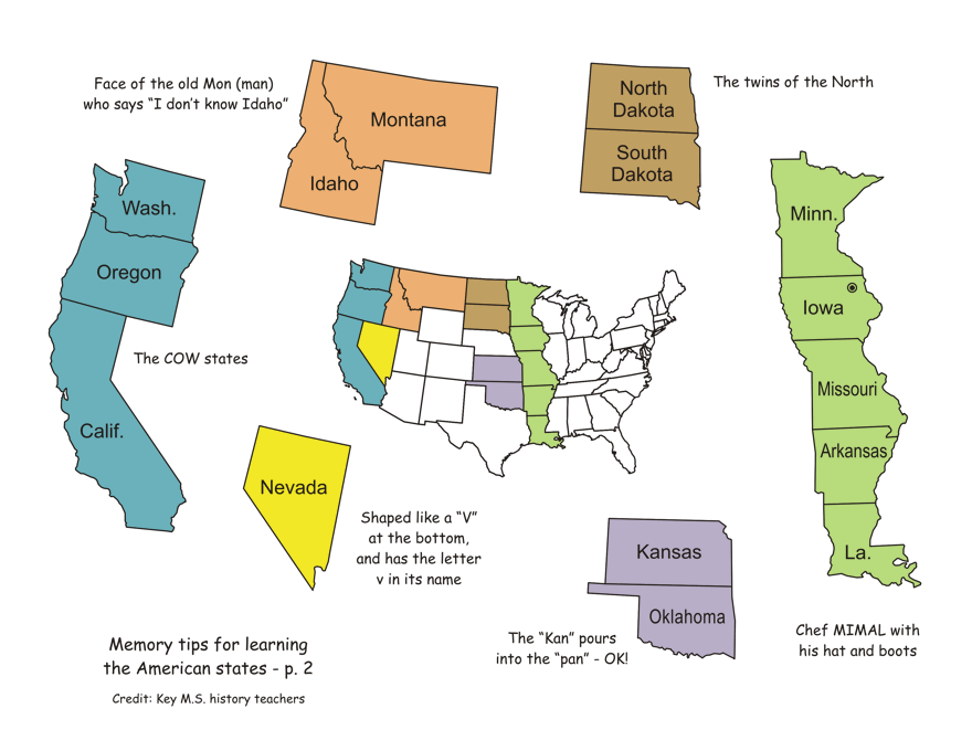 How To Remember The 50 States On The Map Devora Selinda
