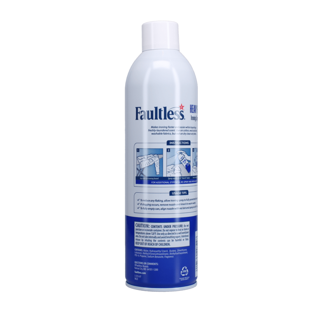 Faultless Heavy Finish Ironing Spray Starch Fabric Care Faultless