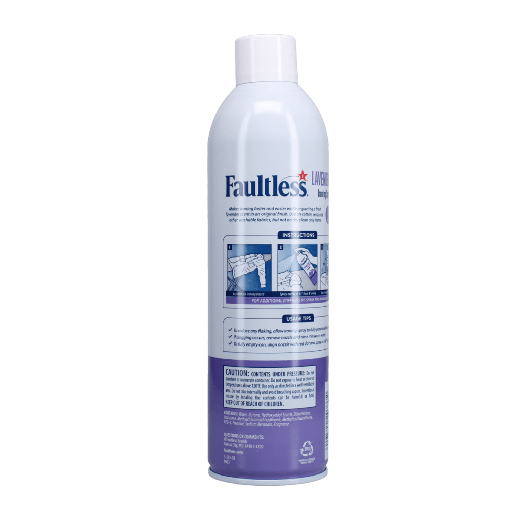 Faultless Lavender Scent Ironing Spray Starch Fabric Care Faultless