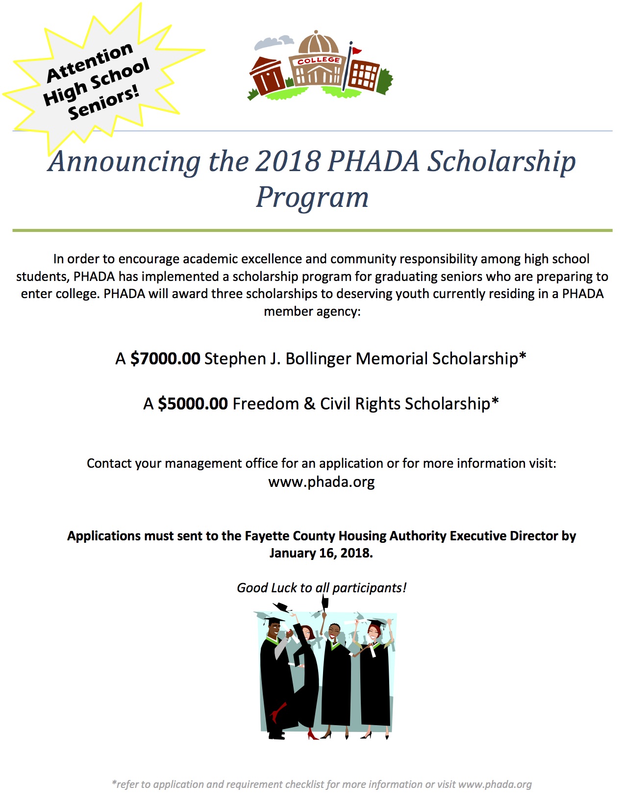 Scholarships Fayette County Housing Authority