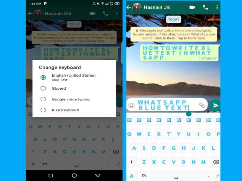 WhatsApp Blue Text How to Write Blue Text in WhatsApp WhatsApp Blue Text How to Write Blue Text in WhatsApp