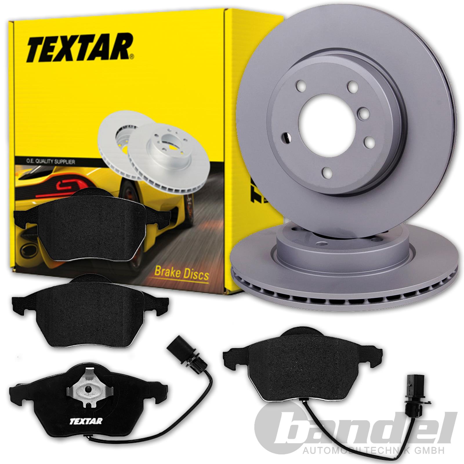 TEXTAR BREMSSCHEIBEN + BELÄGE VORNE + HINTEN AUDI A4 8E B6 B7 + SEAT