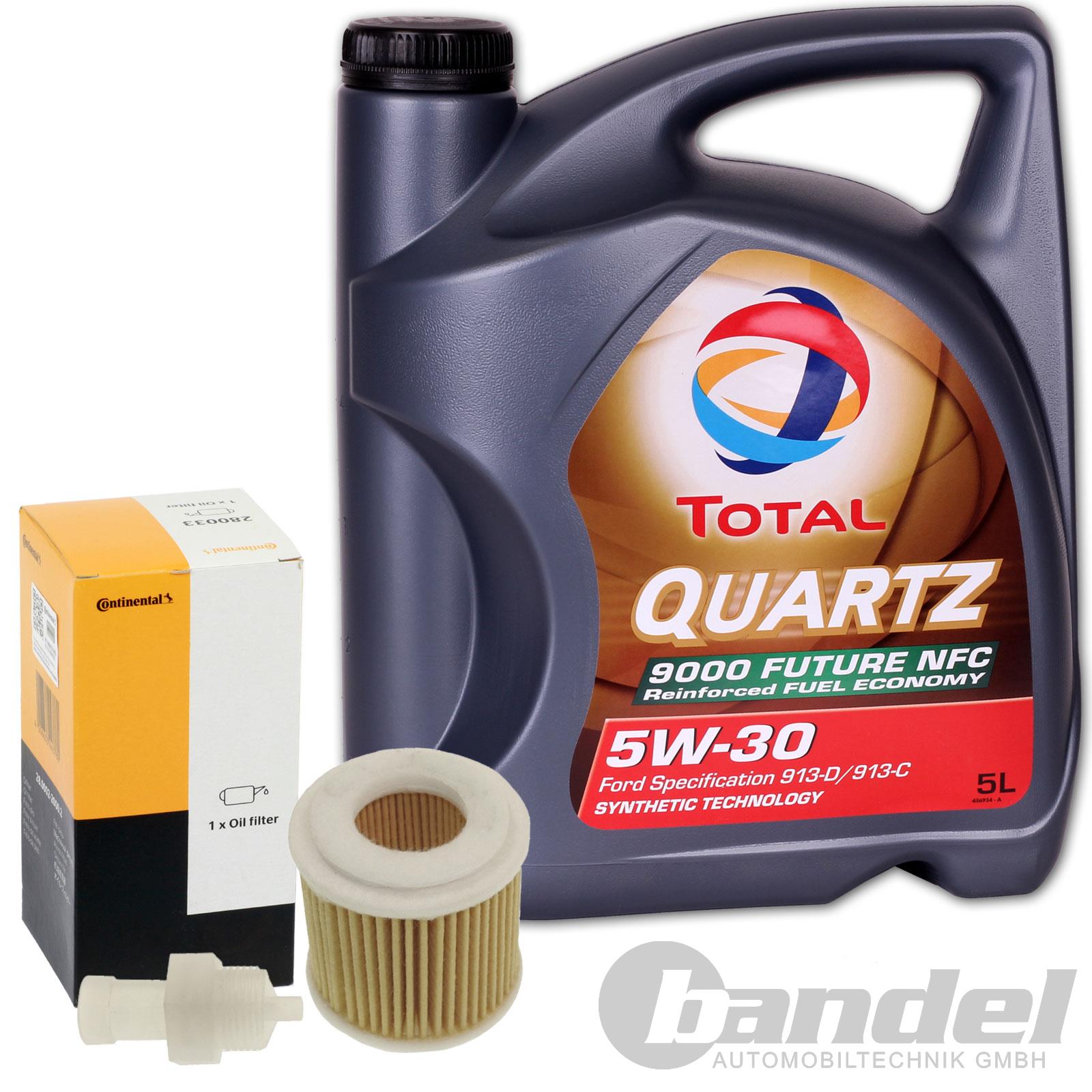 CONTINENTAL ÖLFILTER + 5L TOTAL 5W30 ÖL TOYOTA AURIS AVENSIS PRIUS YARIS eBay
