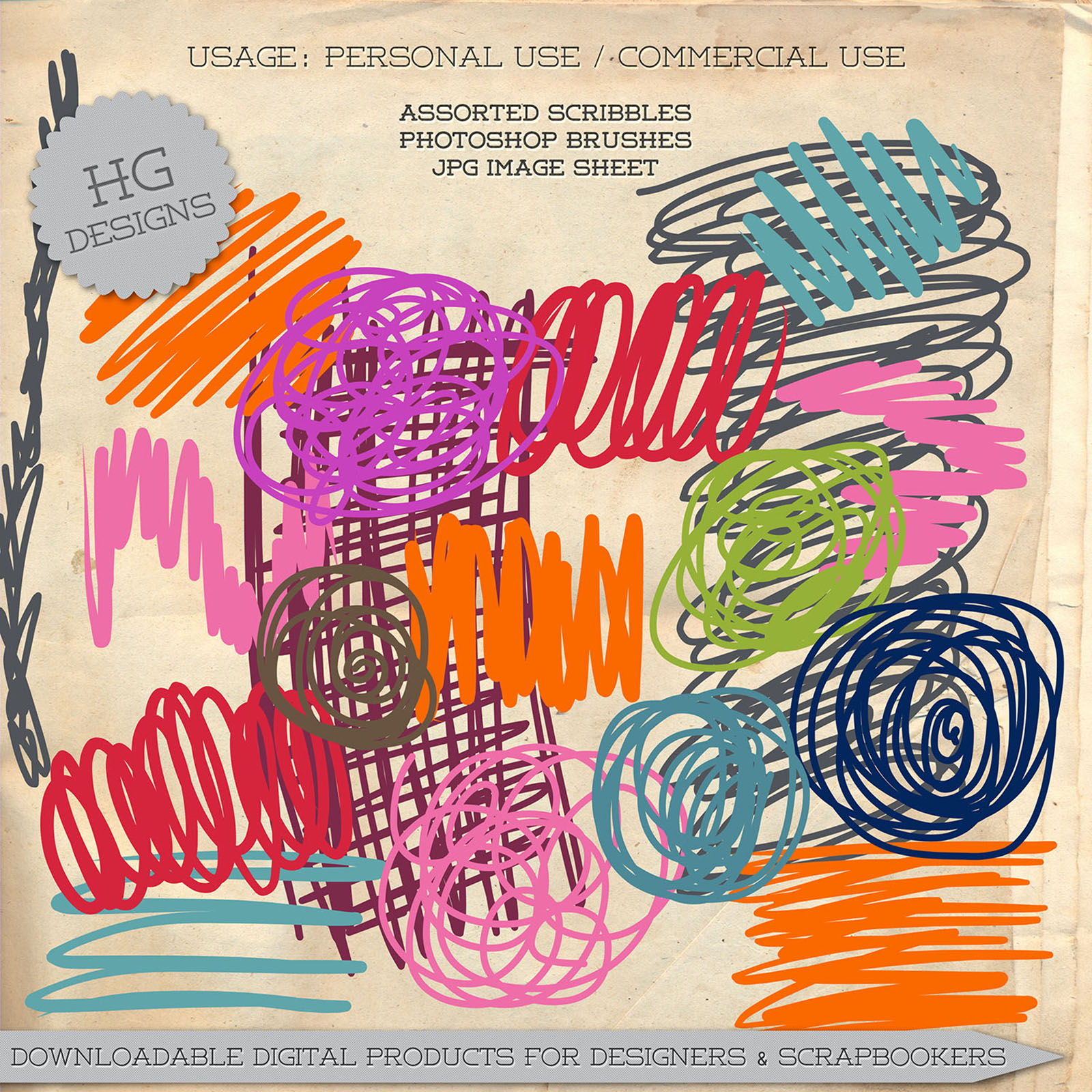 Scribbles Everywhere Brushes Fbrushes