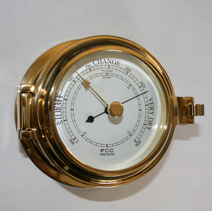 Brass Marine Barometer 115mm FCC Precision
