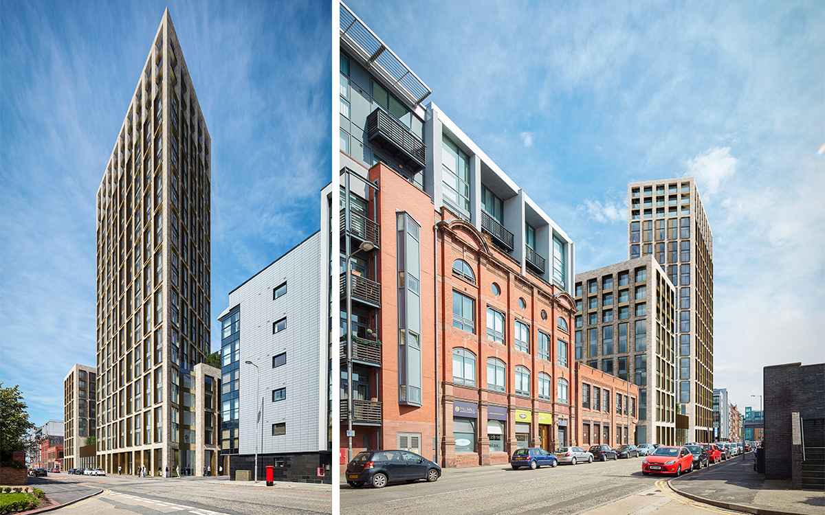 Work starts on 22 storey apartment building, Pall Mall Press, in