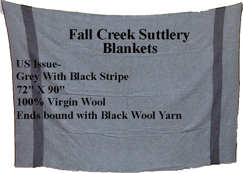 blankets and haversacks for civil war reenacting, Fall Creek Suttlery