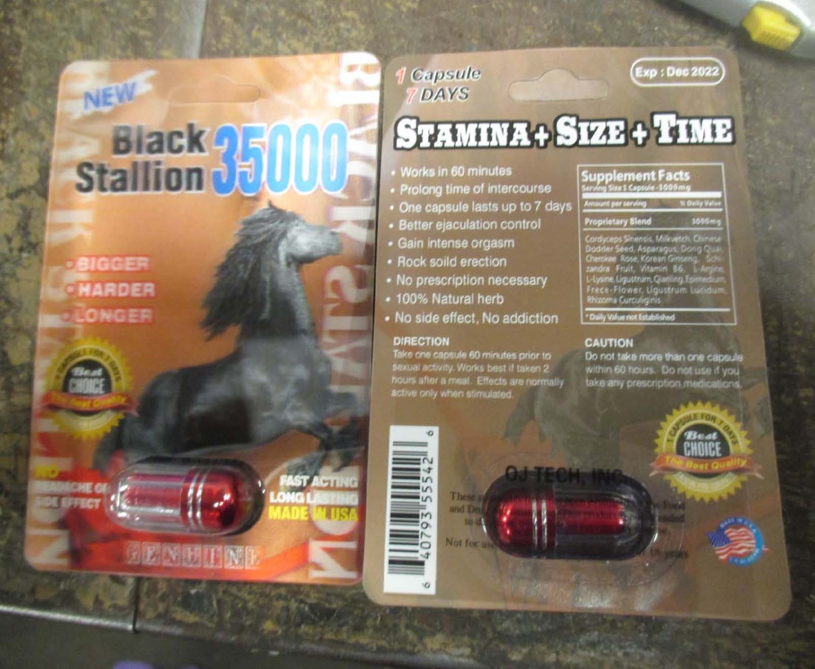 Public Notification Black Stallion 35000 contains hidden drug