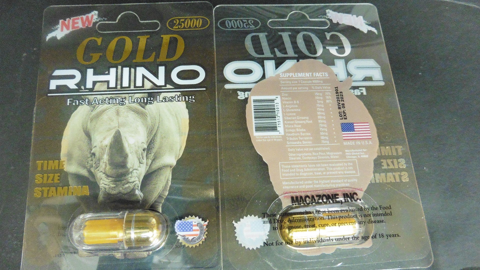 Rino List 2023 Public Notification: Gold Rhino 25000 Contains Hidden Drug Ingredient | Fda