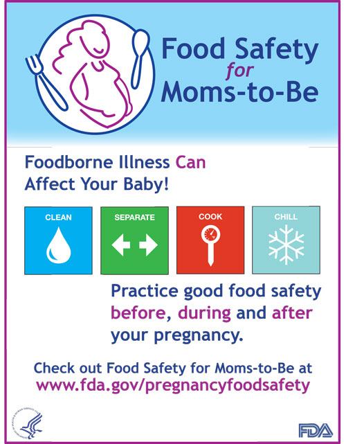 Medical Professionals Poster from Food Safety for Moms to Be FDA