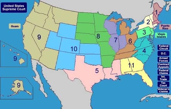 United States Circuit Court Map 2-1 - The U.s. Federal Judicial System | Fda