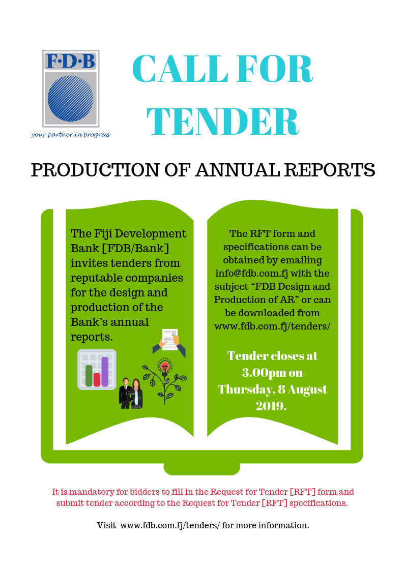 Open Tender Design and Production of the Fiji Development Bank’s [FDB
