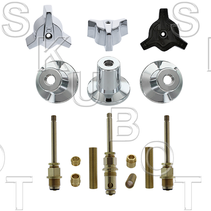 Factory Direct Plumbing Supply Replacement Central Brass* 3 Valve Tub & Shower Rebuild Kit