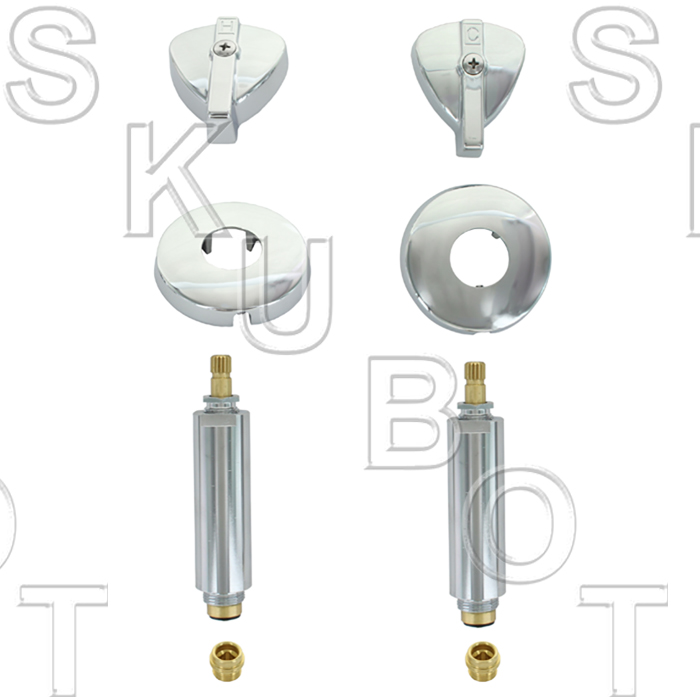 Factory Direct Plumbing Supply Eljer* 2 Valve Tub & Shower Rebuild