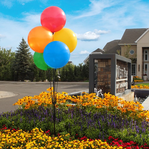 Permanent Outdoor Reusable Vinyl Balloons 5 Cluster Kit With Ground