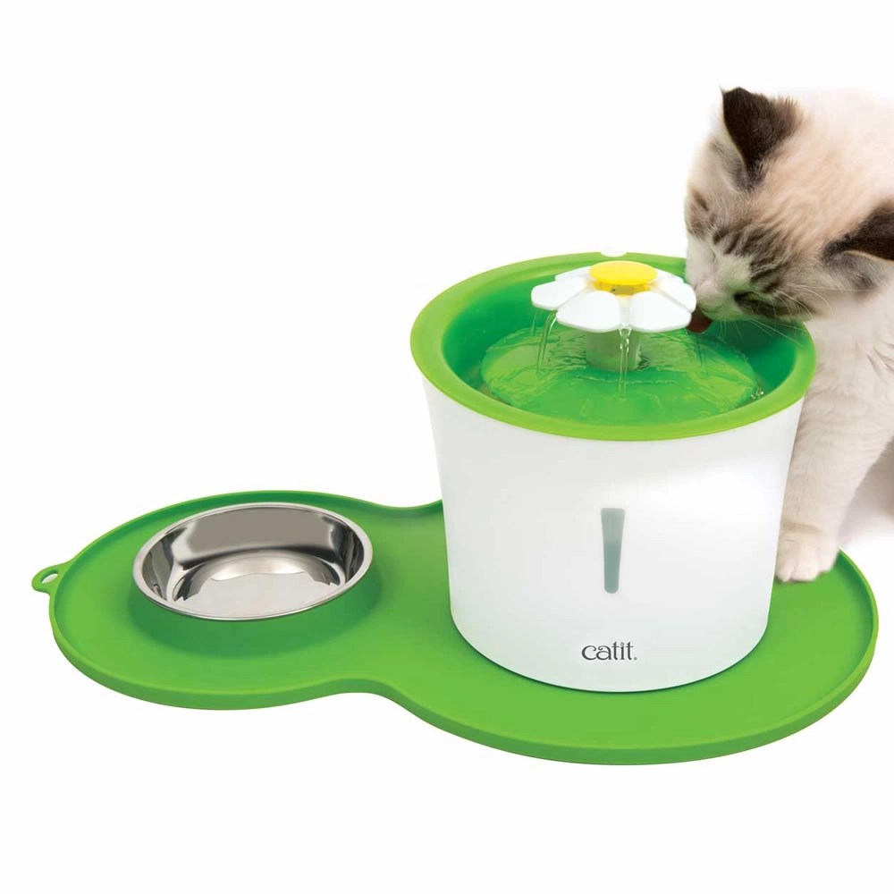 น้ำพุแมว Catit น้ำพุแมว Catit Stainless Steel Flower Fountain 3L