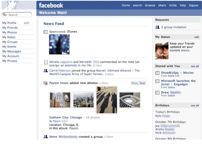 The History of Facebook Feedough