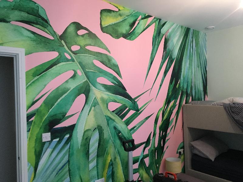 Pink Jungle Wallpaper Wallsauce US