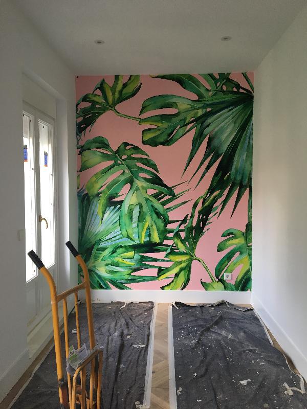 Pink Jungle Wallpaper Wallsauce US