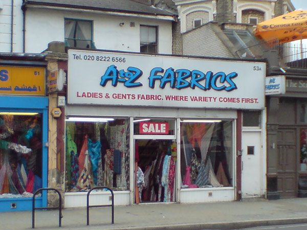 Fehr Trade London fabric shops Goldhawk Road