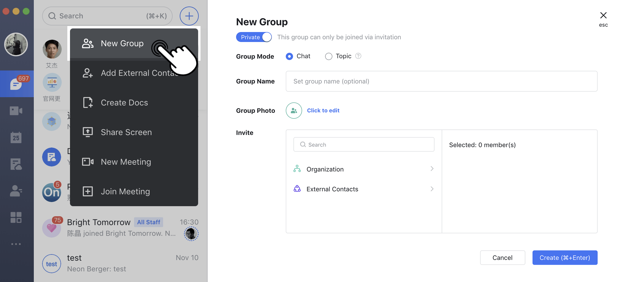 Create a group