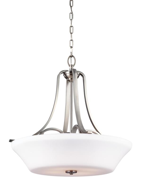 F3067/4SN,4 Light Uplight Pendant,Satin Nickel